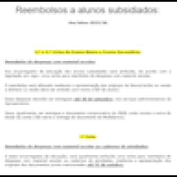 Reembolsos a alunos subsidiados