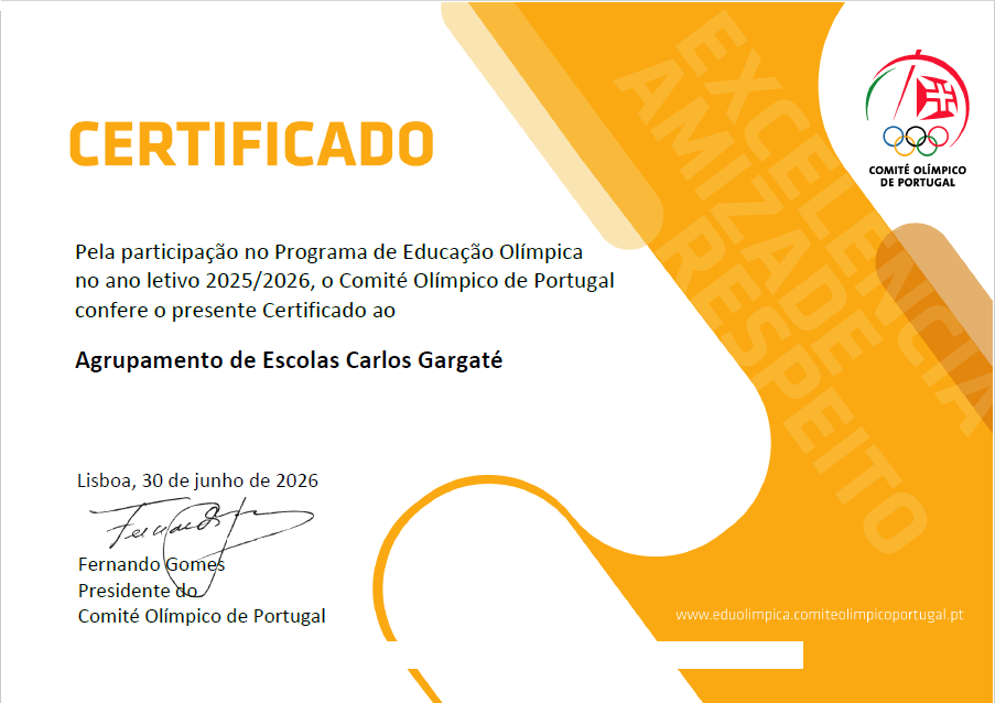 Certificado Educacao Olimpica