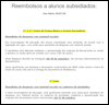Reembolsos a alunos subsidiados